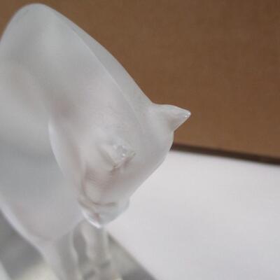 Lalique Style Crystal Horse On base - Not signed