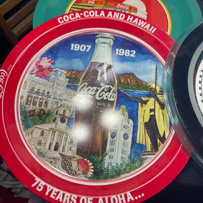 Coca-Cola Clock and Trays