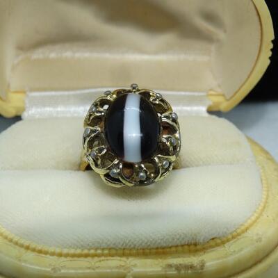 Tigers Eye Adjustable Ring