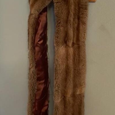 Vintage Brown Fur Scarf