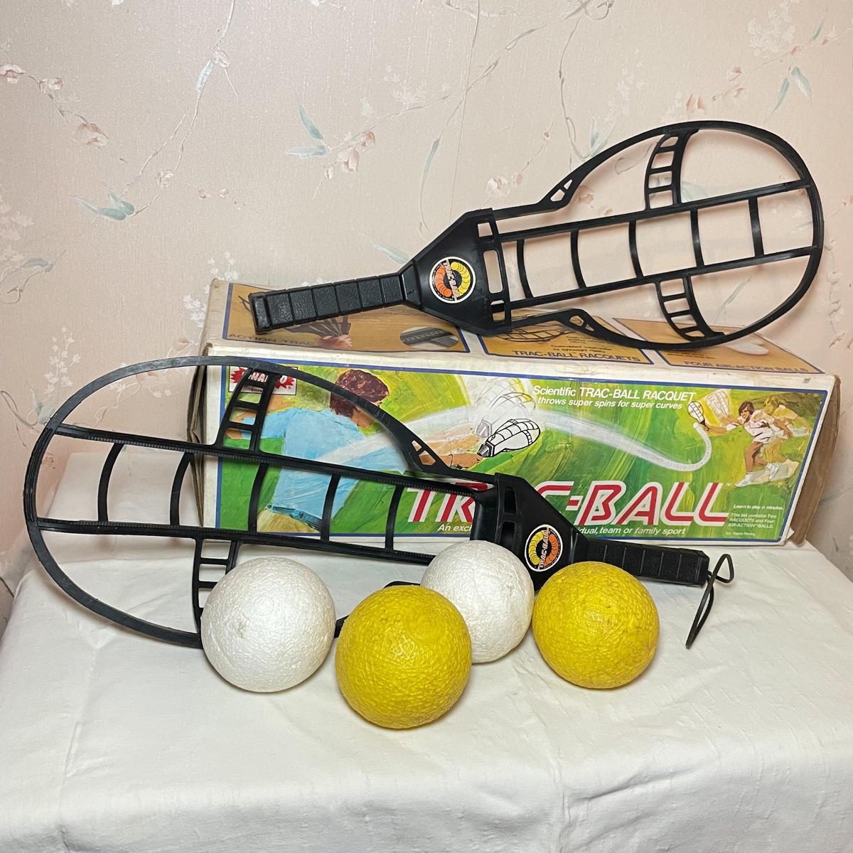 VINTAGE TRACBALL RACQUETS & BALLS