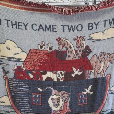 Noah's Ark And They Came Two By Two - Blanket Throw