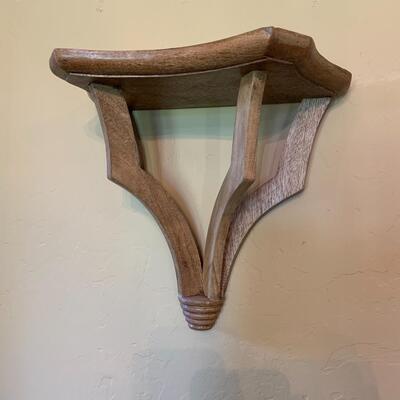 Pair of wood wall shelves