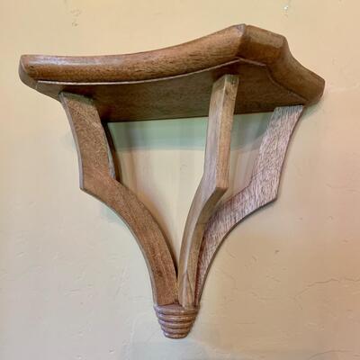 Pair of wood wall shelves