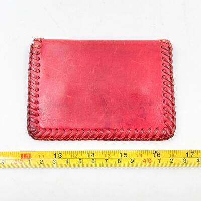 VINTAGE A. F. GALLUN AND SONS RED LEATHER WALLET
