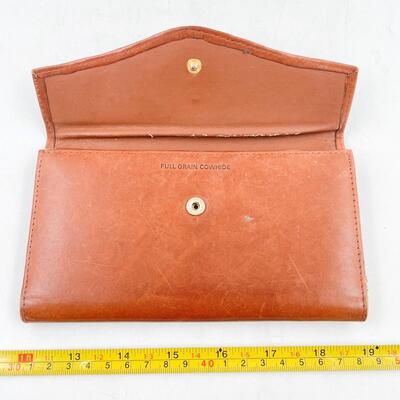 VINTAGE PRINCESS GARDNER BROWN COWHIDE WALLET