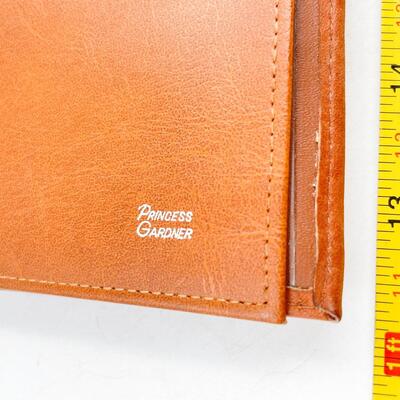 VINTAGE PRINCESS GARDNER BROWN COWHIDE WALLET