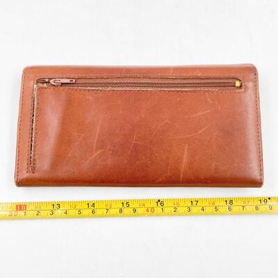 VINTAGE PRINCESS GARDNER BROWN COWHIDE WALLET