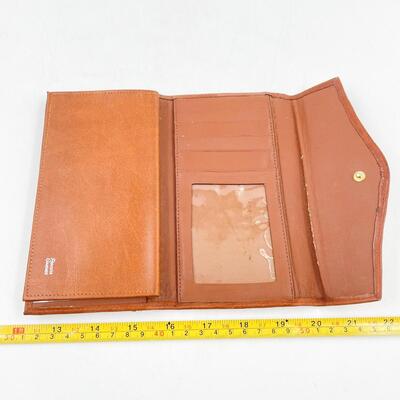 VINTAGE PRINCESS GARDNER BROWN COWHIDE WALLET