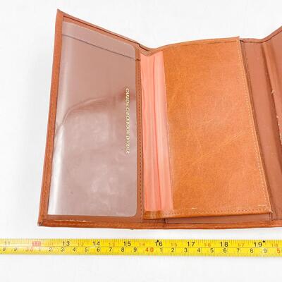 VINTAGE PRINCESS GARDNER BROWN COWHIDE WALLET