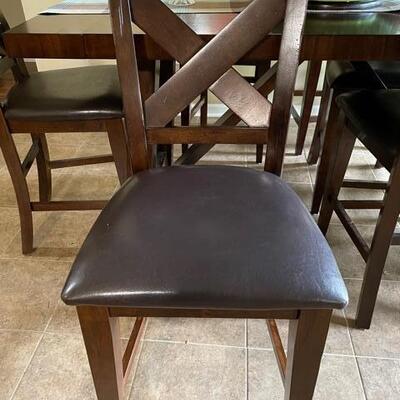 Set of 6 Bar Height Dining Chairs