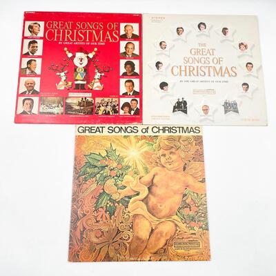 â€œGREAT SONGS OF CHRISTMASâ€ ALBUMS 6-8 VINYL RECORDS