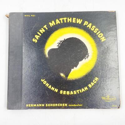HERMAN SCHERCHEN â€œSAINT MATTHEW PASSION: JOHANN SEBASTIAN BACHâ€ WAL 401 VINYL RECORD