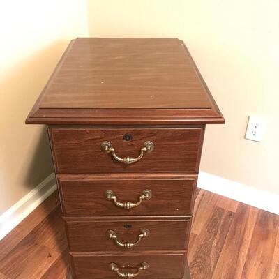 Faux Wood 2 Drawer Filing Cabinet