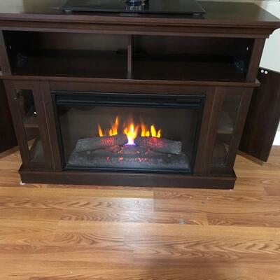 Twin-Star Electric Fireplace/TV Console