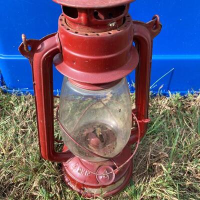 Vintage Red Oil Lamp