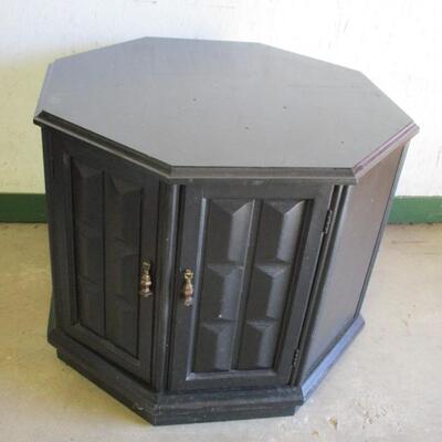 Black Octagon End Table