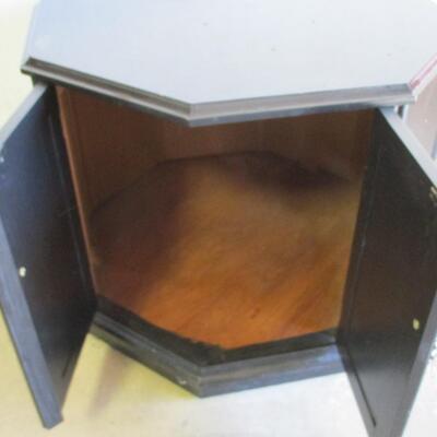 Black Octagon End Table