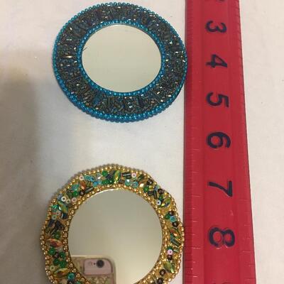 Beaded Compact mirrors