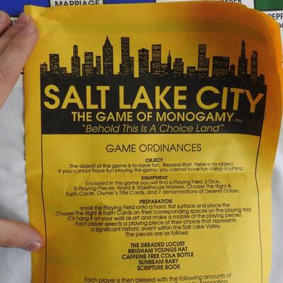 Salt Lake City, The Game of Monogomy, Monopoly Game by Word Publishing