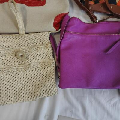7 Purses/Bags: Spartina, Red, Blue, Purple