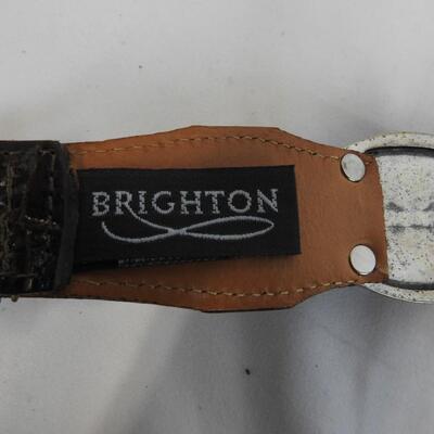 Two Belts, Brighton, Trinity Buckle, Metal, Leather?