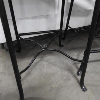 3 Black Metal Bar Stool Chairs, Used