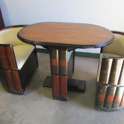 Nettlestone Library Ensemble Table & Chairs - Hidden Compartments
