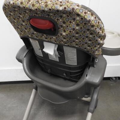 Graco High Chair, Brown and Green, Foldable, Used