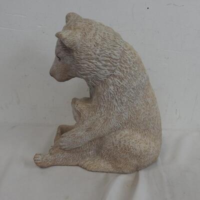 Bear And Cub Ceramic Statue, Hollow