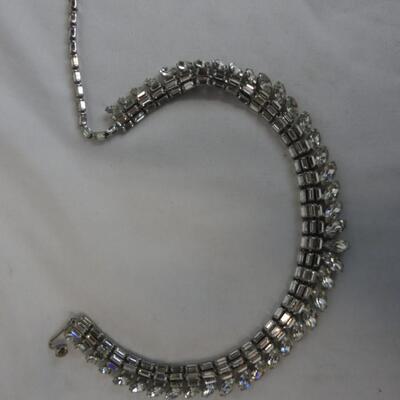 Vintage Costume Jewelry Set, Earrings, Necklace, Bracelet - Vintage
