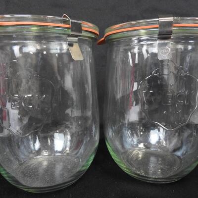 5 Weck Jars, Rundrand-Glas 100 Canning Jars 1 Liter