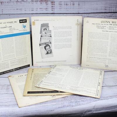 Vintage Retro Music 33 1/3 RPM Record Lot Including Glen Miller, Rudy Vallee, Calamity Jane Soundtrack & More