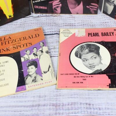 Vintage Retro Vinyl Record Lot RCA Victor Box Music Box Set, Pearl Bailey, Voices in Motion & More