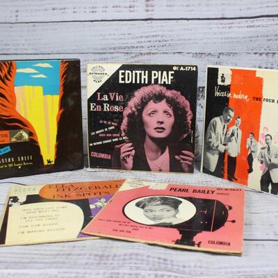 Vintage Retro Vinyl Record Lot RCA Victor Box Music Box Set, Pearl Bailey, Voices in Motion & More