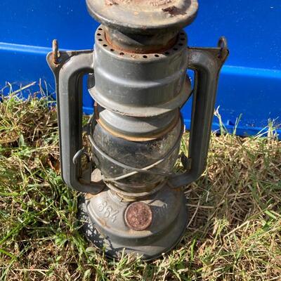 Vintage Grey Oil Lantern