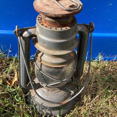 Vintage Grey Oil Lantern