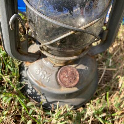 Vintage Grey Oil Lantern