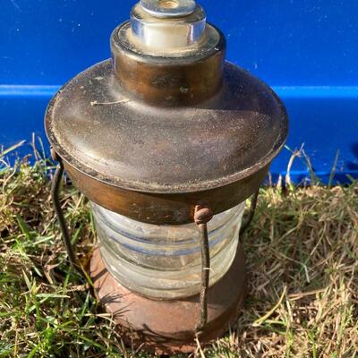 Vintage Bronzed Oil Lantern