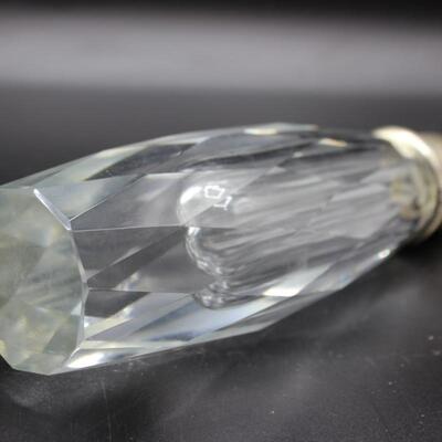 Vintage Art Deco Prism Crystal Glass Pepper Mill Shaker