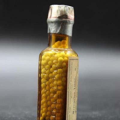 Small Antique Unopened Glass Vial of Homoeopathic Medicine by Boericke & Tafel