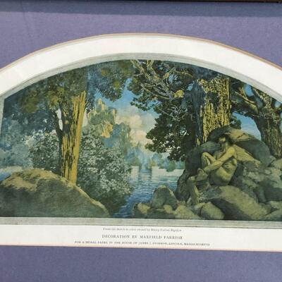 Dream Castle in the Sky by Maxfield Parrish Framed 1912 Antique Print