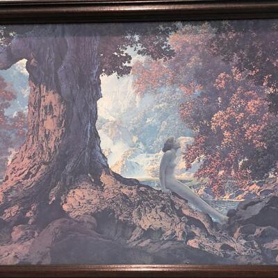 Dreaming by Maxfield Parrish Antique Framed Print