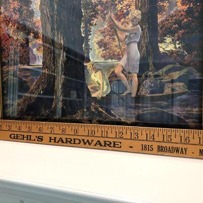 Circa 1927 Golden Hours Framed Lithograph by Maxfield Parrish