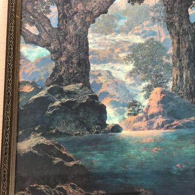 Vintage 1962 Framed Print of Quiet Solitude by Maxfield Parrish