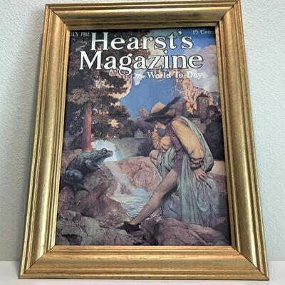 1912 Hearst's Magazine Maxfield Parrish The Frog Prince Framed RePrint