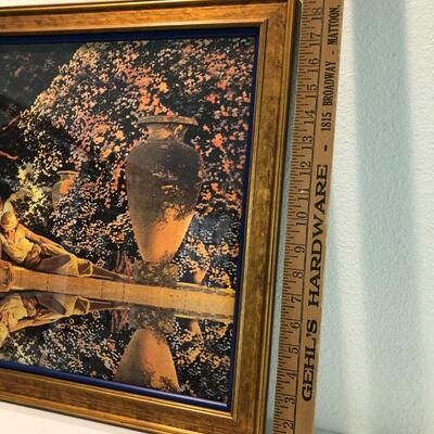 Beautiful Vintage Framed Art Print Garden of Allah by Maxfield Parrish