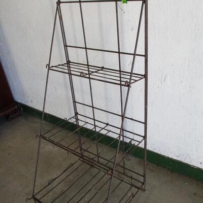Metal Plant Stand - Folds Up