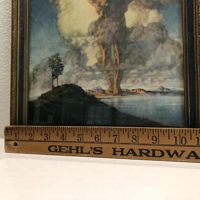 Antique 1914 Print of Atlas by Maxfield Parrish