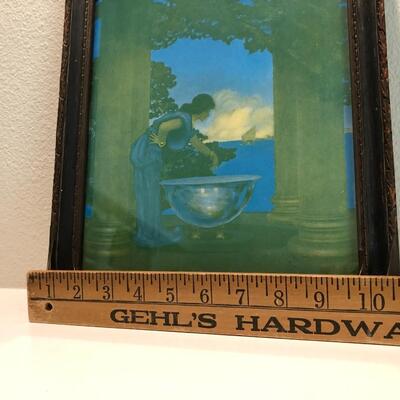 Antique Original Print of Circe's Palace by Maxfield Parrish PF Collier & Son in Pie Crust Frame